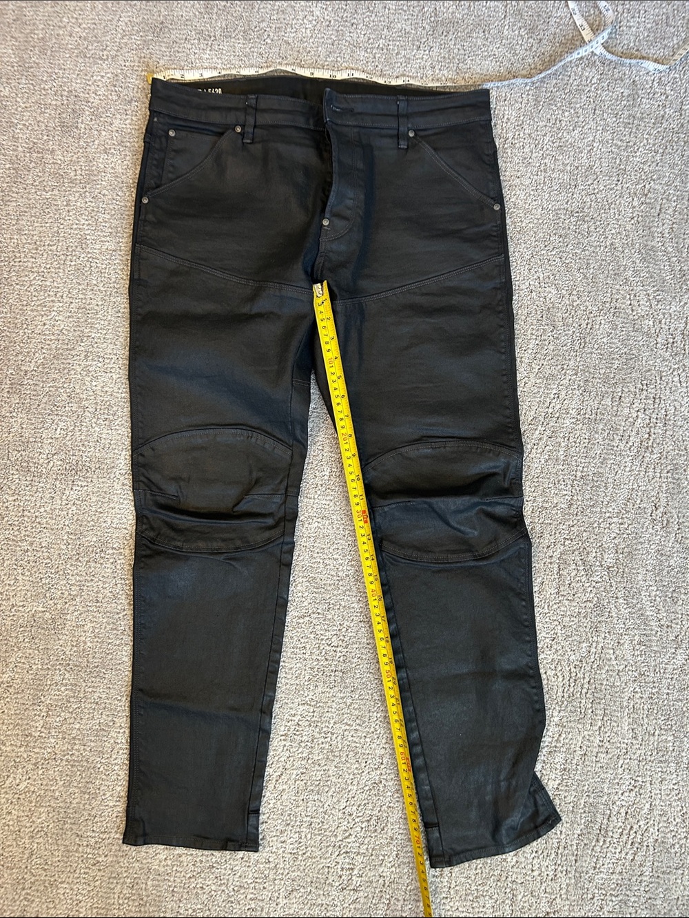 G-Star Raw Men's RAW Black Moto-Style Jeans